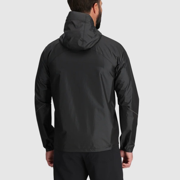 Outdoor Research OR Men's XL Helium Rain Ultralight Jacket Storm Black NWT. - Picture 2 of 5